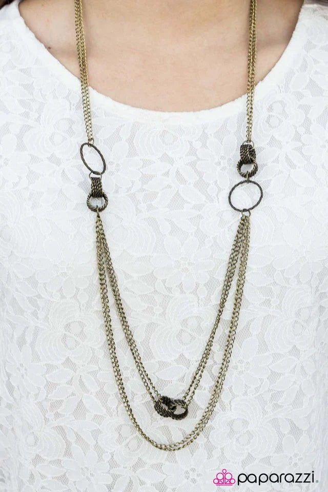 Paparazzi Necklace ~ Dont Wanna Miss A Thing - Brass