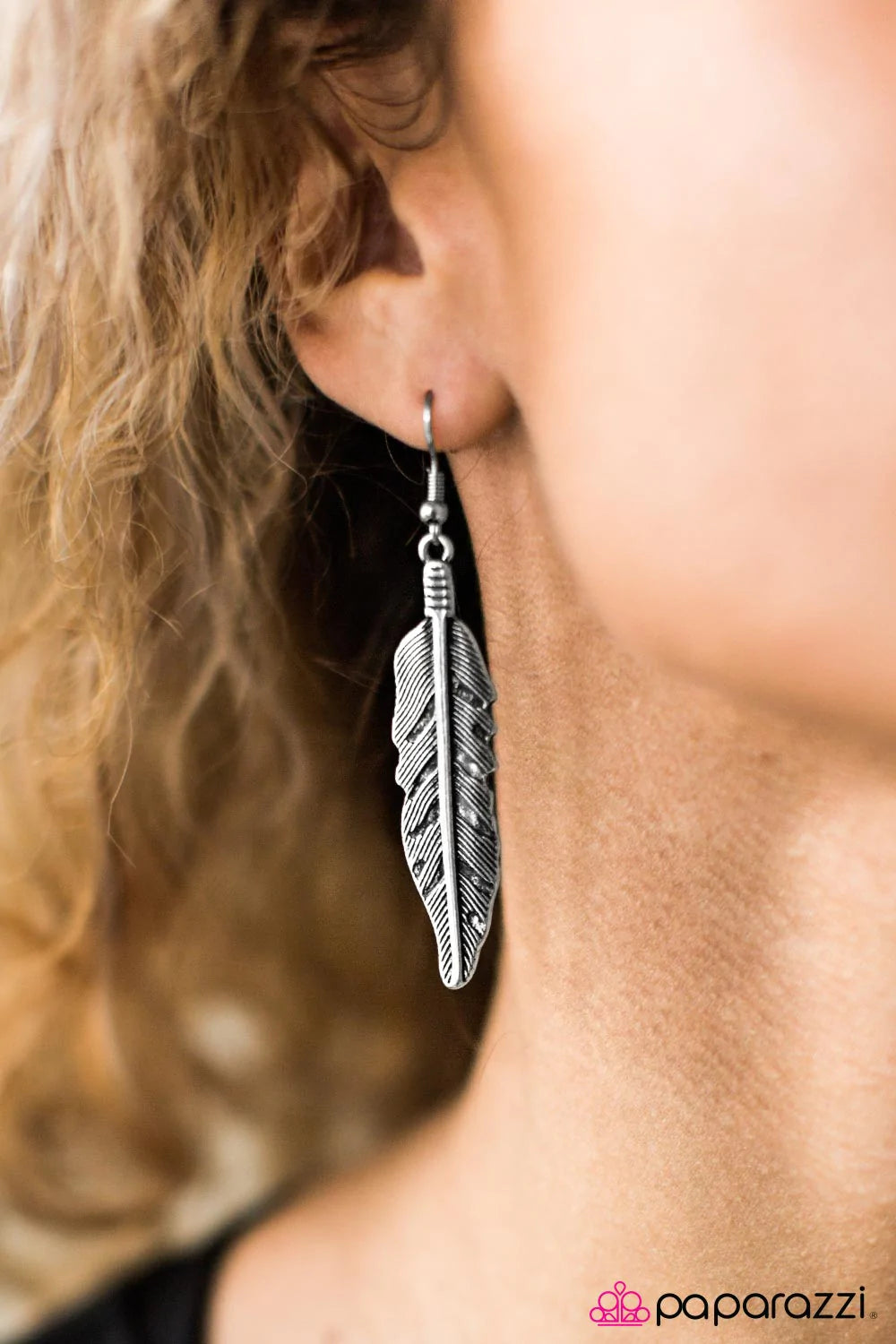 Paparazzi Earring ~ Go Fly  - Silver