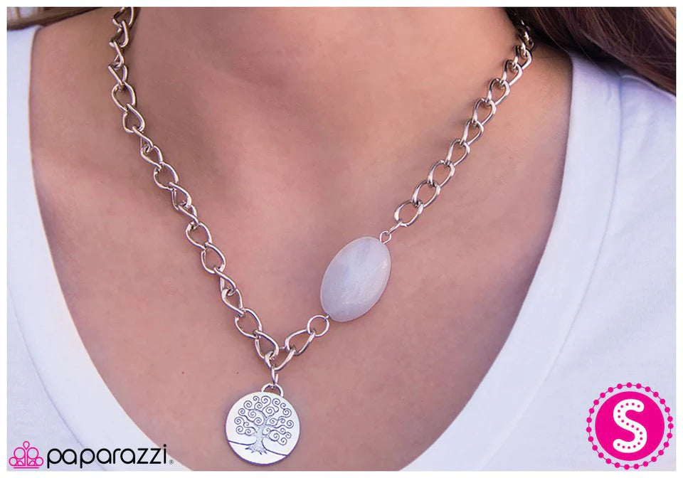 Paparazzi Necklace ~ Rooted in Opulence - White