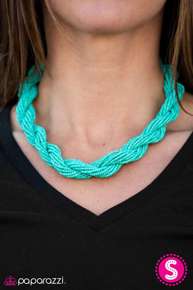 Collar Paparazzi ~ Toque tropical - Azul