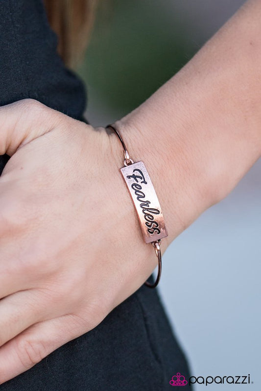 Pulsera Paparazzi ~ Vive sin miedo - Cobre