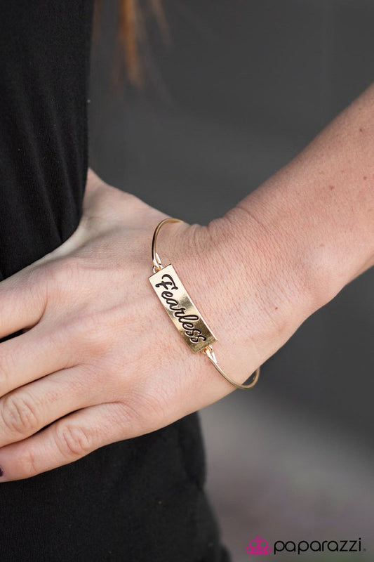 Paparazzi Bracelet ~ Live Fearlessly - Gold