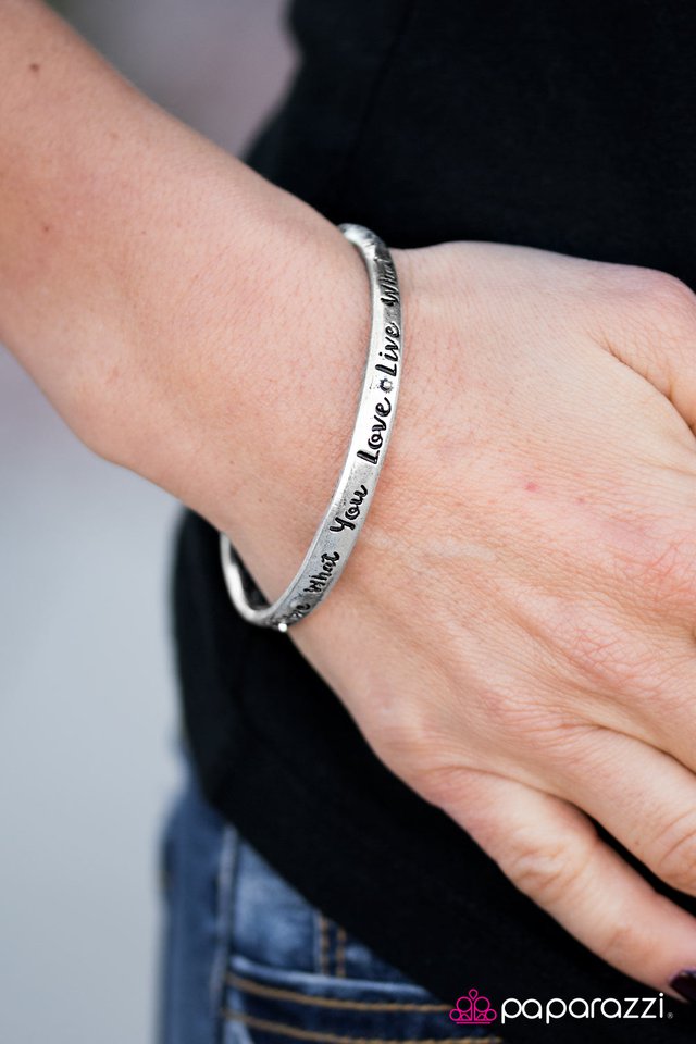 Paparazzi Bracelet ~ Live What You Love - Silver