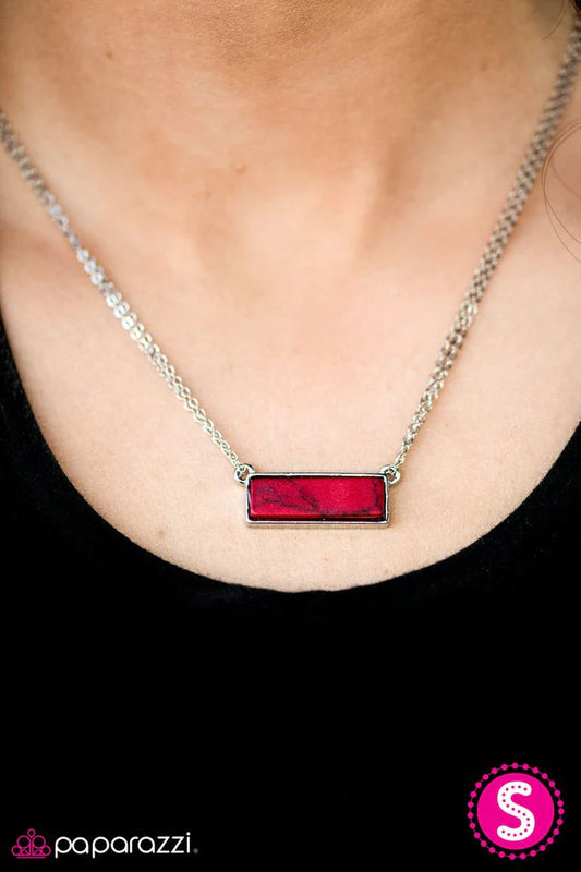 Paparazzi Necklace ~ Land Ahoy! - Red