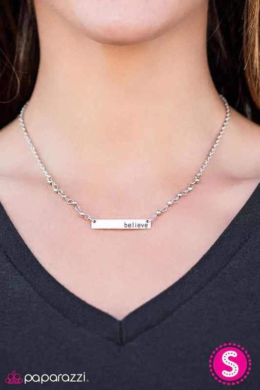 Collar Paparazzi ~ Just Believe - Plata