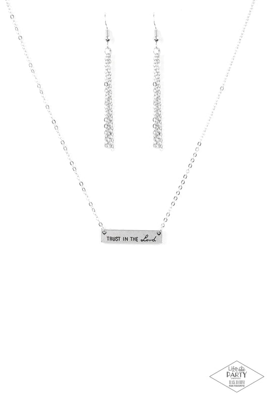 Paparazzi Necklace ~ Trust In The Lord - Silver