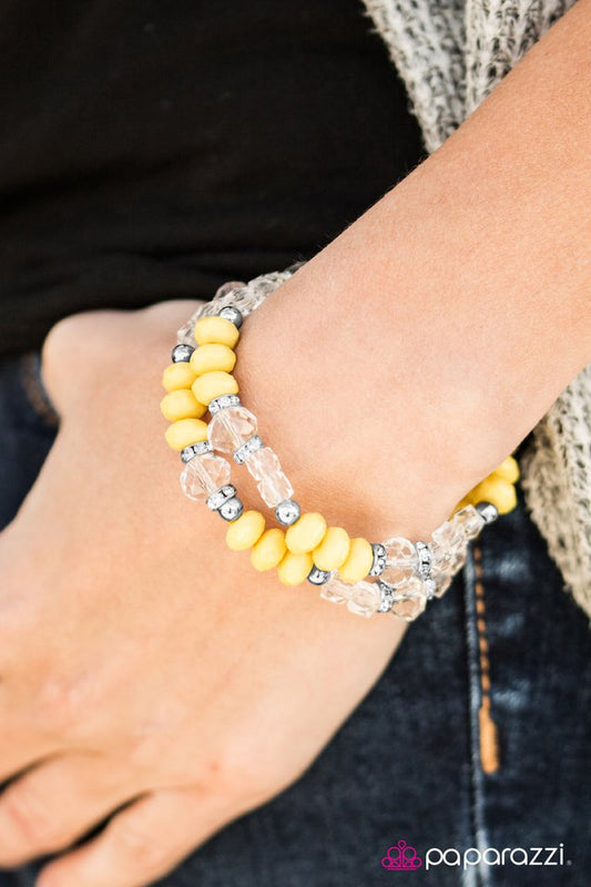 Paparazzi Bracelet ~ A Midsummer Nights GLEAM - Yellow