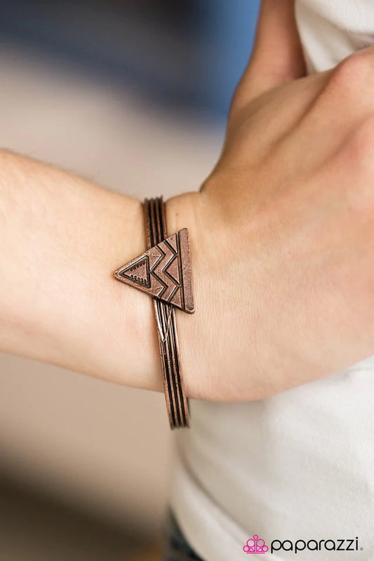 Pulsera Paparazzi ~ Nothing But TRIBAL - Cobre