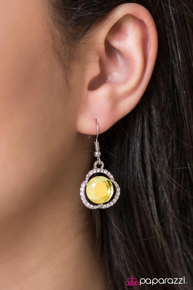 Paparazzi Earring ~ Princess Poise - Yellow