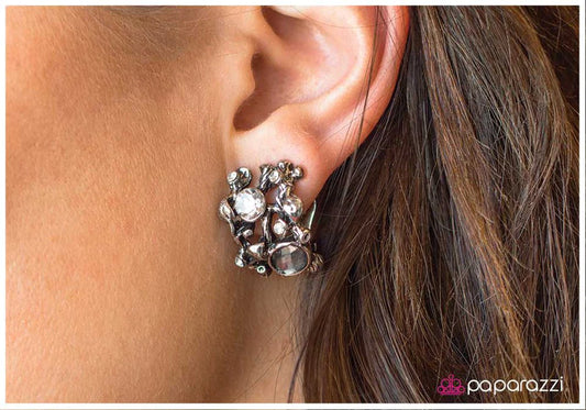 Paparazzi Earring ~ Jewel of the Vine - Silver