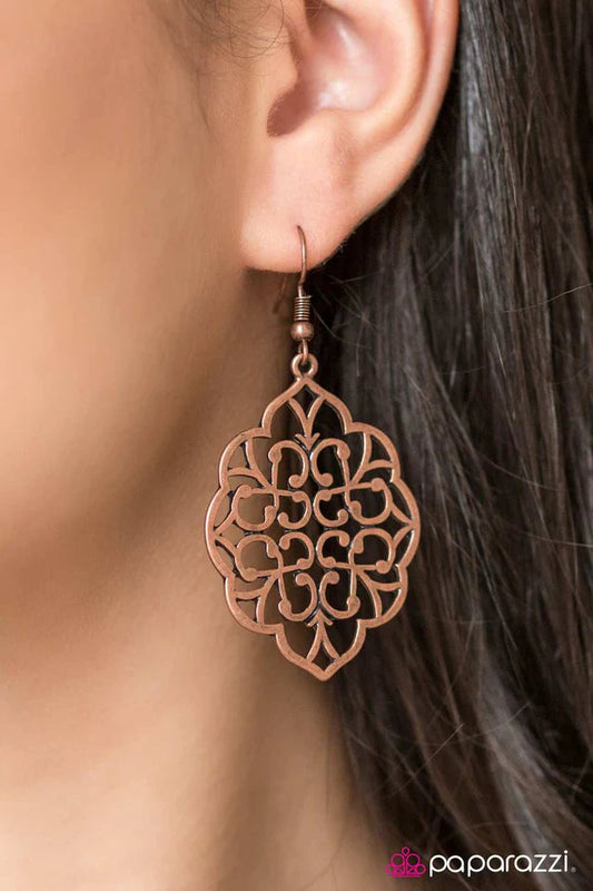 Paparazzi Earring ~ And ZEN Some - Copper