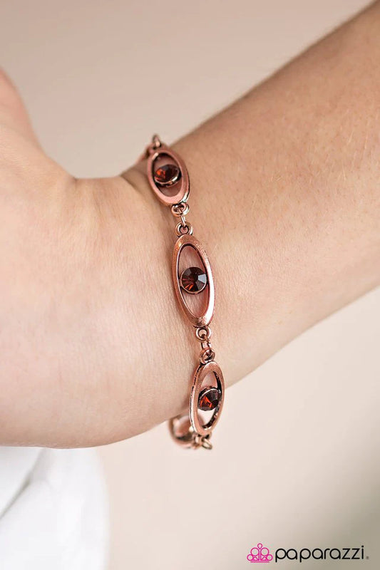 Pulsera Paparazzi ~ Starry Eyed - Cobre