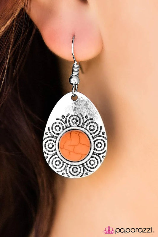 Paparazzi Earring ~ Growing Season - Orange