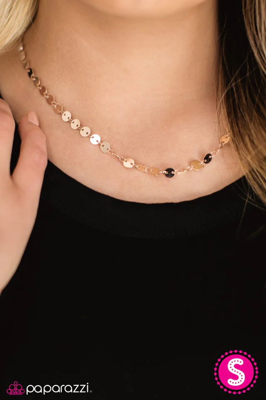Paparazzi Necklace ~ Let There Be SPOTLIGHT - Rose Gold