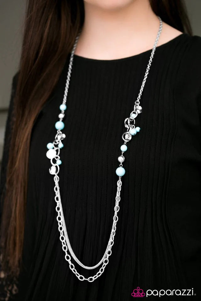 Paparazzi Necklace ~ Dont Worry, BEACH Happy - Blue