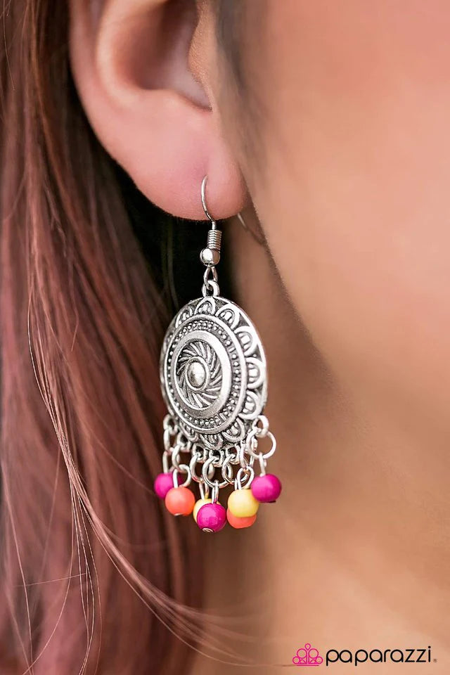 Paparazzi Earring ~ SOL What? - Multi