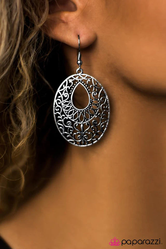 Paparazzi Earring ~ Regal Code - Silver