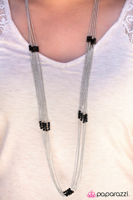 Paparazzi Necklace ~ Oh My Glitter  - Black