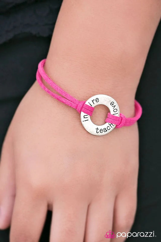 Pulsera Paparazzi ~ Nunca dejes de soñar - Rosa