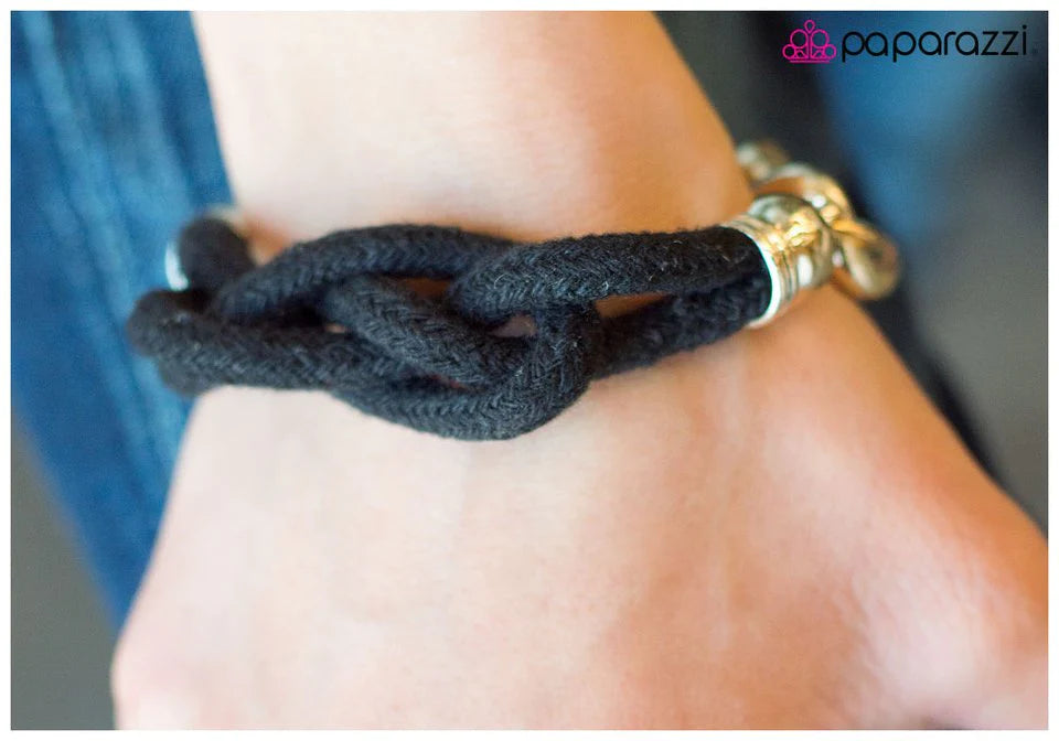 Paparazzi Bracelet ~ To Be or KNOT to Be? - Black