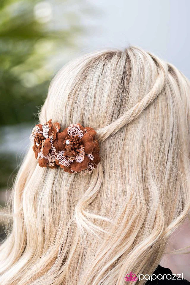 Paparazzi Hair Accessories ~ Cherokee Rose - Brown