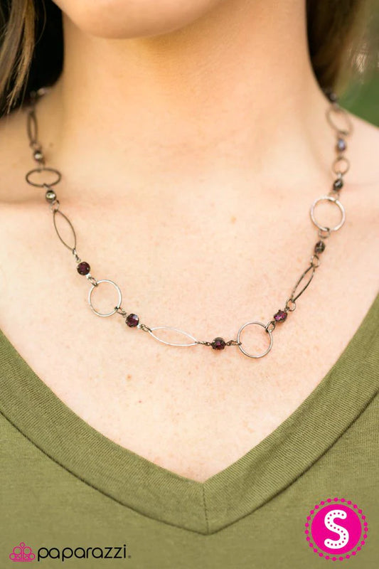Collar Paparazzi ~ Sigue el brillo - Púrpura
