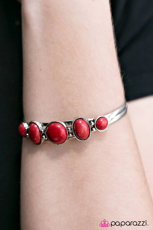 Paparazzi Bracelet ~ Mississippi Cruise - Red