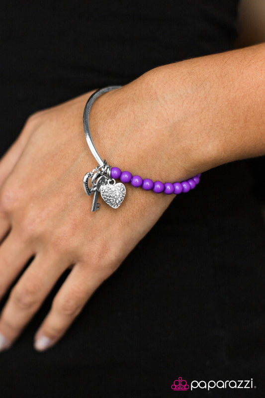 Paparazzi Bracelet ~ You Hold The Key - Purple