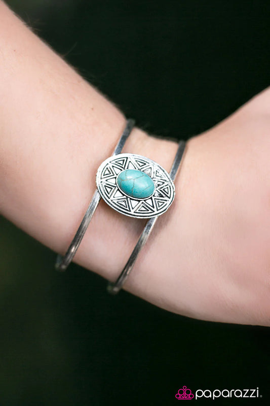 Pulsera Paparazzi ~ Look On The Sunny Side - Azul