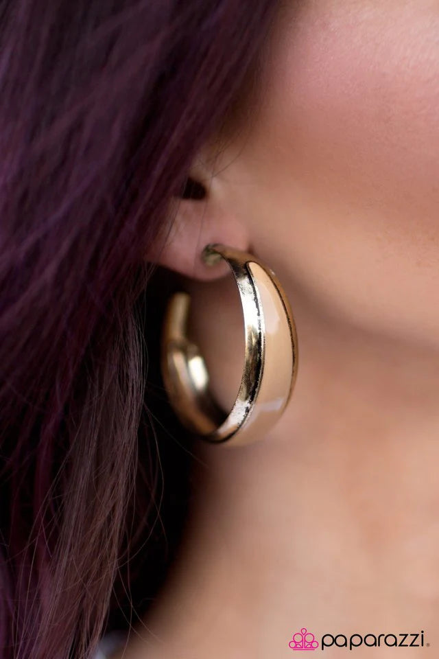 Paparazzi Earring ~ Gypsy Rumba - Brass