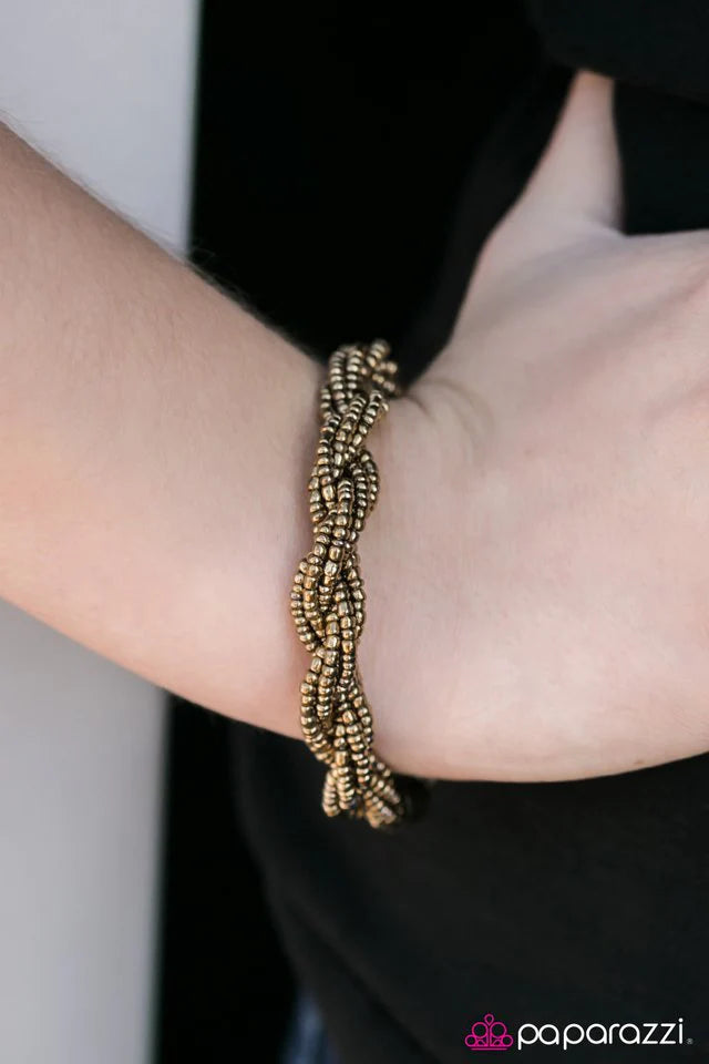 Paparazzi Bracelet ~ BEAD-iful Girls - Brass