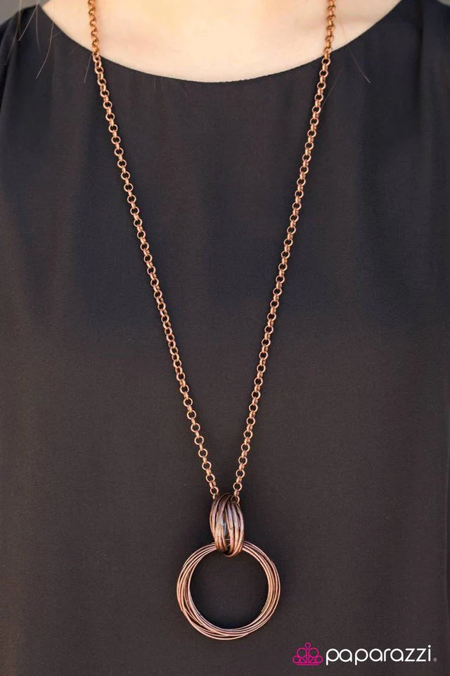Paparazzi Necklace ~ Hello Halo - Copper – Paparazzi Jewelry | Online ...