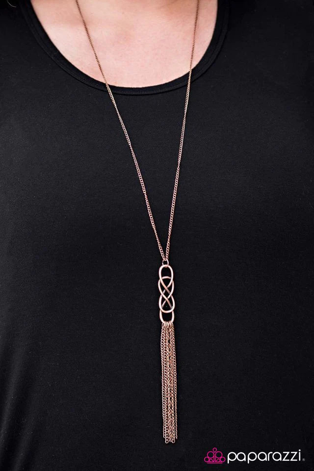 Paparazzi Necklace ~ Measured By Moments Copper Paparazzi Jewelry