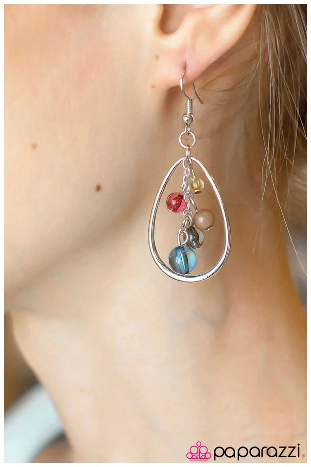 Paparazzi Earring ~ With Flying Colors - Multi