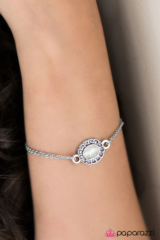 Pulsera Paparazzi ~ Moonlit Pools - Púrpura