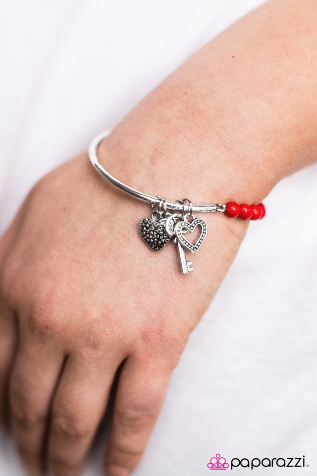 Paparazzi Bracelet ~ You Hold The Key - Red