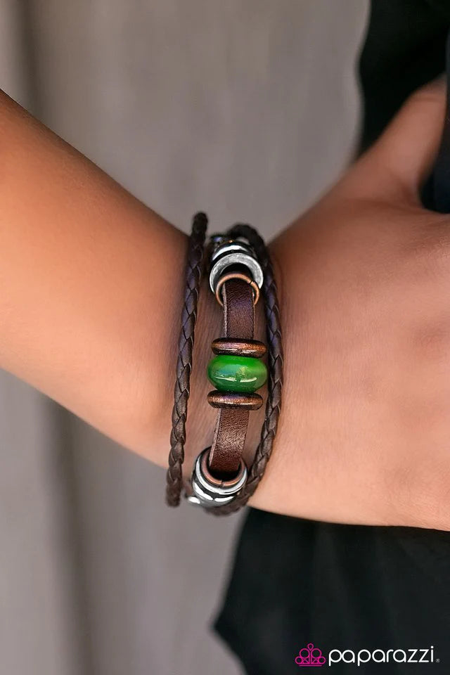 Pulsera Paparazzi ~ Paraíso Pirata - Verde