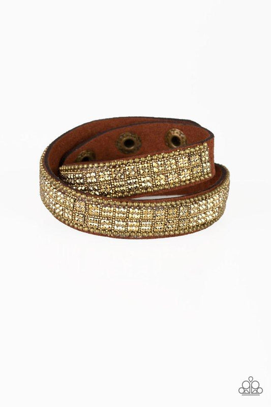 Paparazzi Bracelet ~ Rock Band Refinement - Brass