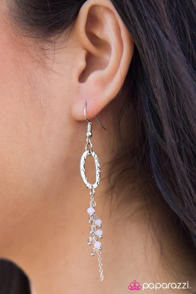 Paparazzi Earring ~ Sweep Me Off My Feet - Pink