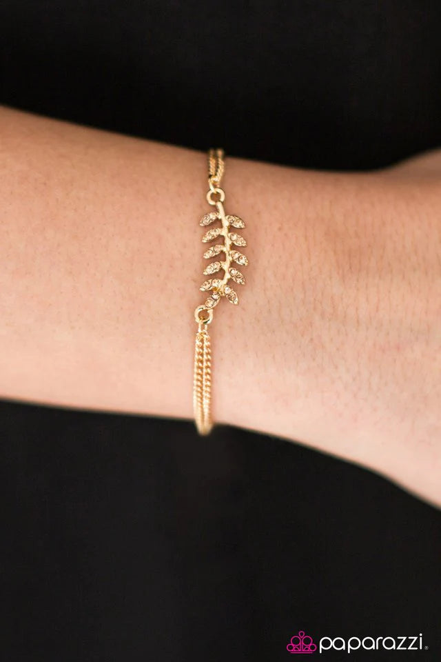 Paparazzi Bracelet ~ Deep Roots - Gold