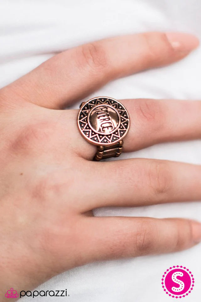 Paparazzi Ring ~ Lookin Fierce - Copper