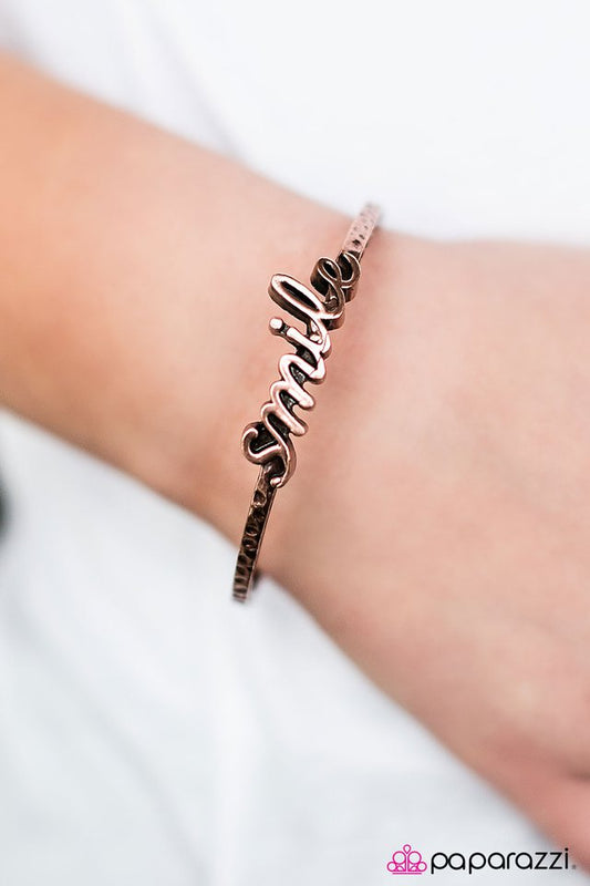 Paparazzi Bracelet ~ A Reason To Smile - Copper