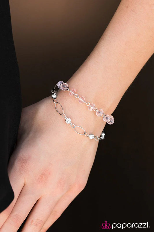 Paparazzi Bracelet ~ Rich Beyond Your GLITZY-est Dreams - Pink