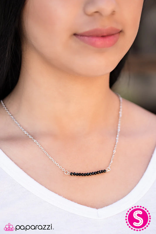 Paparazzi Necklace ~ Less Talk, More Sparkle - Black