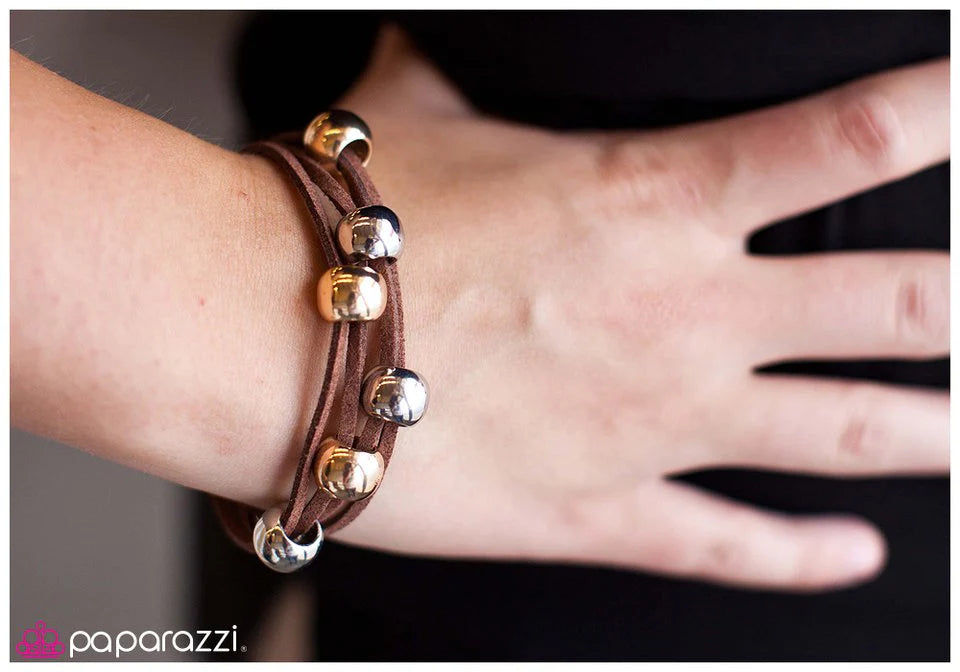 Paparazzi Bracelet ~ Overly Understated - Brown