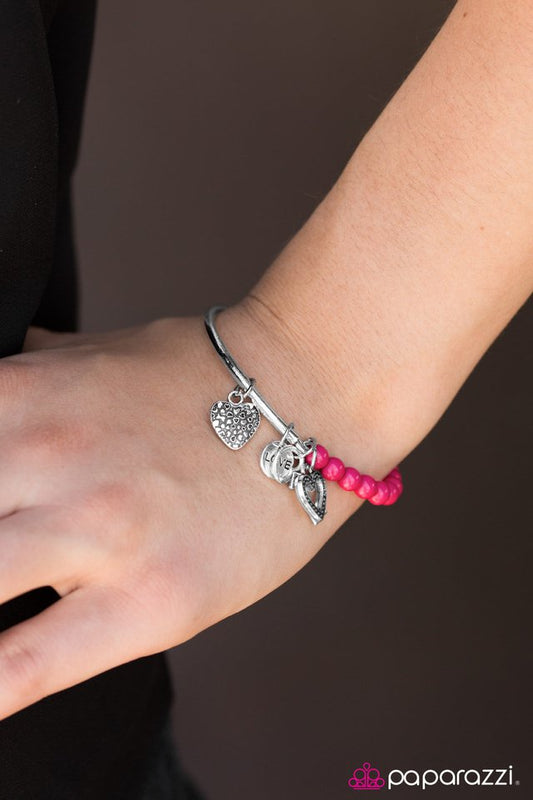 Paparazzi Bracelet ~ You Hold The Key - Pink