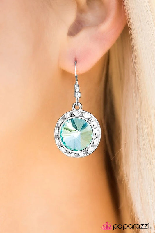 Paparazzi Earring ~ Turn on the Sparkle - Blue