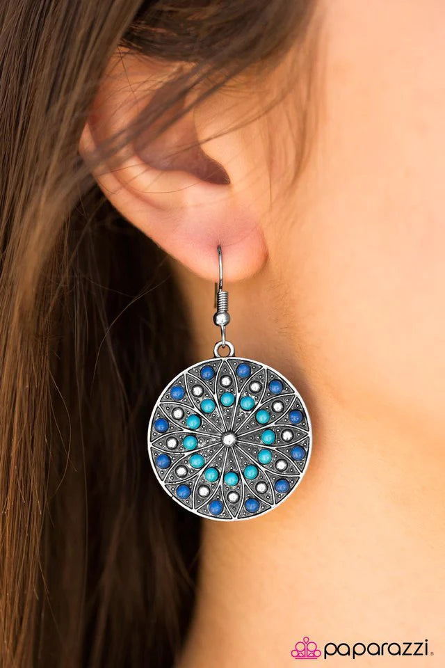 Paparazzi Earring ~ Grow Free, Wild Flower - Blue