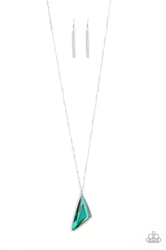 Paparazzi Necklace ~ Ultra Sharp - Green