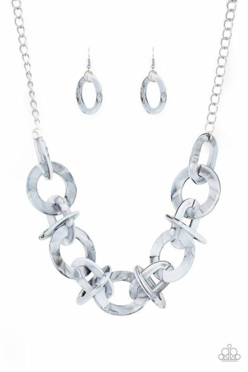 Paparazzi Necklace ~ Chromatic Charm - Silver – Paparazzi Jewelry ...